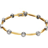 14K Yellow Gold/White 1 CTW Diamond Line 7.5-Inch Bracelet