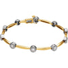 14K Yellow Gold/White 1 CTW Diamond Line 7.5-Inch Bracelet