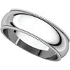 Continuum Sterling Silver 6mm Milgrain Band, Size 10