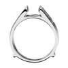 14k White Gold 1/4 CTW Diamond Ring Guard, Size 7