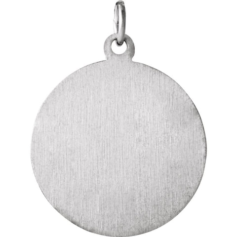 Sterling Silver 18.25mm Round St. Thomas Medal