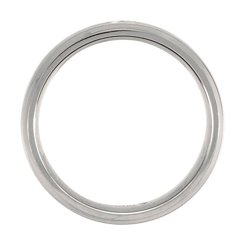 Titanium 8mm .05 CTW Diamond Ridged Band Size 9