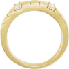 14k Yellow Gold Accented Duo Band , Size 6