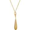 14k Yellow Gold 40x8.3mm Teardrop-Shaped 18" Necklace