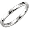 14k White Gold 1.65mm Ladies Stackable Band, Size 7.5