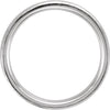 14k White Gold 4mm Half Round Edge Comfort Fit Hammer Finish Band Size 11