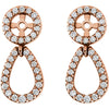 14k Rose Gold 1/3 CTW Diamond Earring Jackets