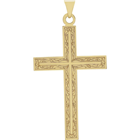 14k Yellow Gold Cross Pendant