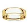 10k Yellow Gold 5mm Light Comfort Fit Milgrain Band , Size 9