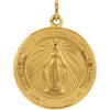 20.50 mm Miraculous Medal in 14K Yellow Gold