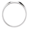 Sterling Silver 18x16mm Men's Signet Ring with Brush Finish, Size 10