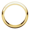 14k Yellow Gold 8mm Half Round Edge Band, Size 12