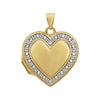 17.75x18.00 mm Two-Tone Heart Shaped Locket in 14K Yellow and White Gold