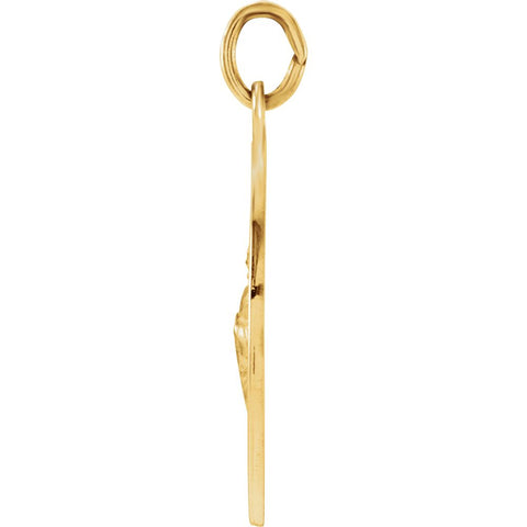 14k Yellow Gold 18.25mm Round St. Jude Thaddeus Medal
