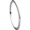 14k White Gold 1mm Half Round Band , Size 8.5