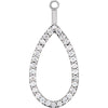 14K White Gold 1/3 CTW Diamond Earring Jackets