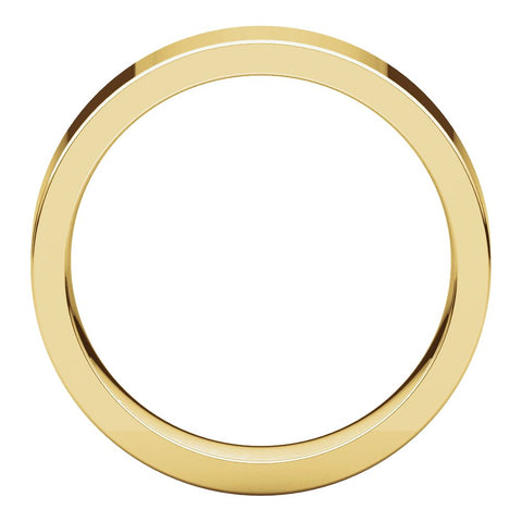 14k Yellow Gold 5mm Flat Comfort Fit Band, Size 5