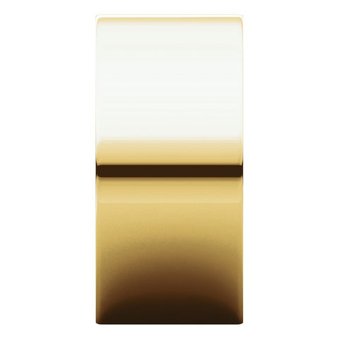 14k Yellow Gold 10mm Flat Comfort Fit Band, Size 7.5