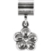 Sterling Silver 15.5X8mm Flower Charm