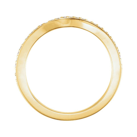 14k Yellow Gold 1/6 CTW Diamond Band, Size 7