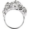 14k White Gold Freeform Ring, Size 6