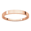 14k Rose Gold 2.5mm Flat Tapered Band, Size 6