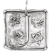 Sterling Silver Initial "J" Vintage Pendant