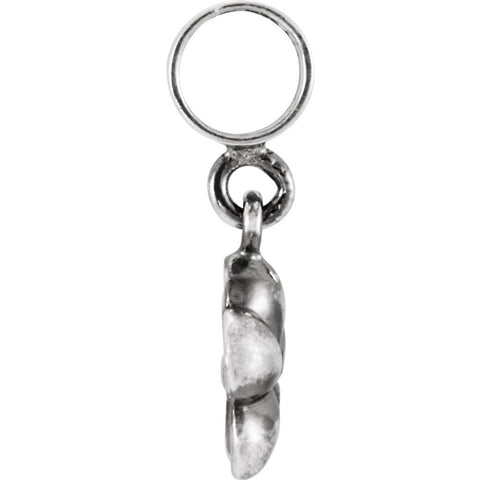 Sterling Silver 15.5x8mm Flower Charm
