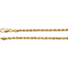 14k Yellow Gold 2.8mm Diamond Cut Rope 20" Chain