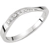 0.03 CTTW Stackable Diamond Ring in 14k White Gold (Size 6 )