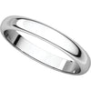 Continuum Sterling Silver 4mm Half Round Light Band, Size 6