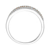 14k White Gold & 14K Rose Gold Plated 1/4 CTW Diamond Ring, Size 7