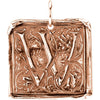 Posh Mommy Vintage Initial Pendant with initial 'W' in 14k Rose Gold