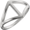 Sterling Silver Freeform Ring, Size 7