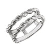 Ring Guard for Bridal Engagement Ring in 14K White Gold ( Size 6 )