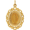 25.00x18.00 mm Miraculous Medal in 14K Yellow Gold