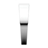 14k White Gold 5mm Flat Tapered Band, Size 9