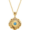 14k Yellow Gold 12x12mm Sculptural-Inspired 18" Necklace