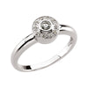1/6 CTTW Diamond Ring in 14k White Gold (Size 7 )