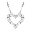 14k White Gold 1/4 ctw. Diamond Heart 18-inch Necklace