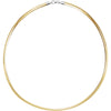 4 mm Sterling Silver and 14K Yellow Gold Reversible Omega ( 18.00-Inch )