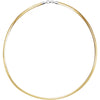 4 mm Sterling Silver and 14K Yellow Gold Reversible Omega ( 16.00-Inch )