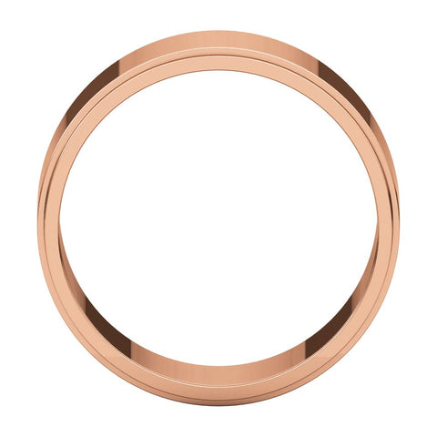 14k Rose Gold 8mm Flat Edge Band , Size 11.5