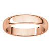 14k Rose Gold 4mm Half Round Band , Size 8.5