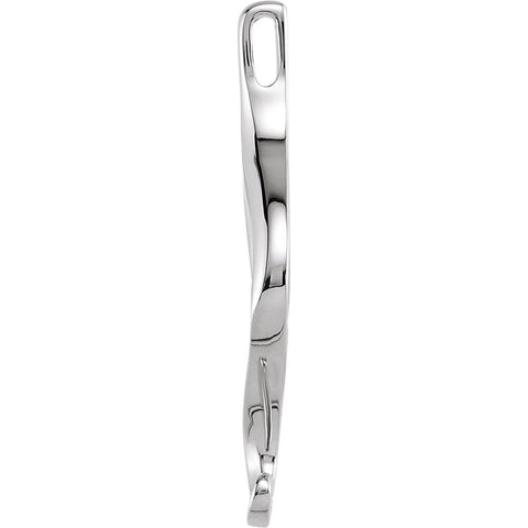 14k White Gold Freeform Pendant Mounting