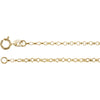 14k Yellow Gold 1.5mm Hollow Belcher Rolo 16" Chain
