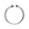 14k White Gold Vertical Bar Ring, Size 7