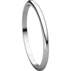 Platinum 1.5mm Half Round Band , Size 7