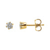 1/3 CTW Diamond Friction Post Stud Earrings in 14K Yellow Gold