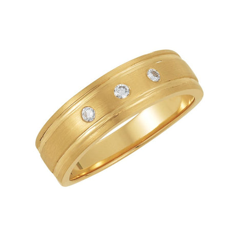 14k White Gold Diamond Duo Band, Size 11